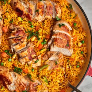 Chicken peri peri rice or Noodles