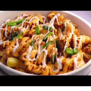 Chicken loaded fries